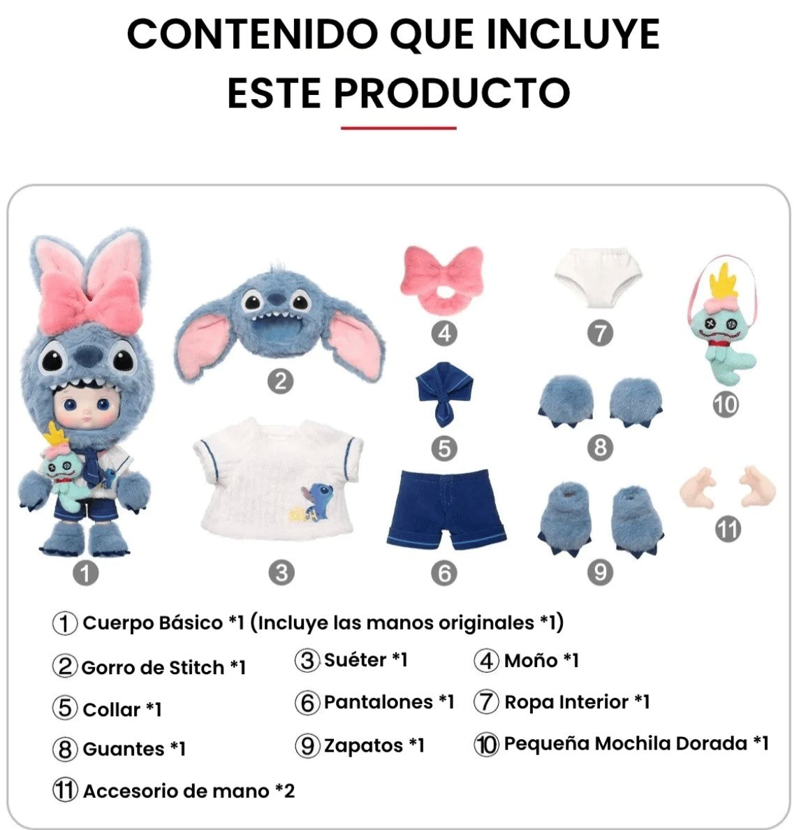 HACIPUPU STITCH - Vinyl Plush Doll Serie - Figura Coleccionable / Peluche