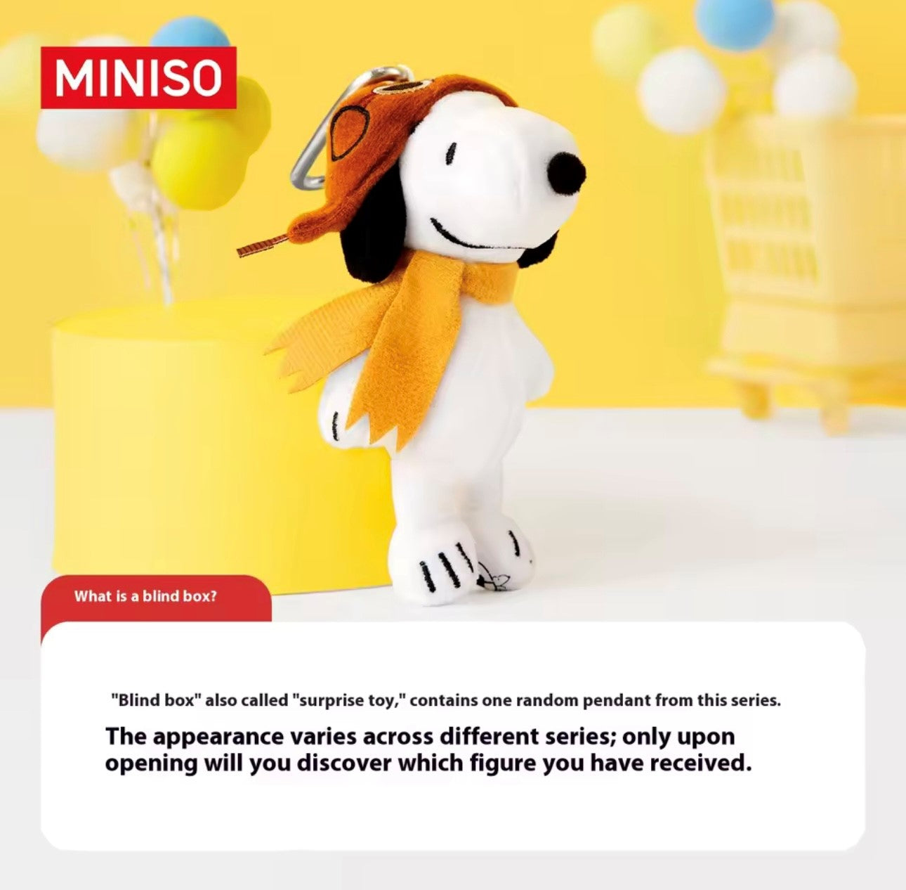 SNOOPY - 75th Aniversary Peanuts Serie - Colgante de Peluche / Caja Misteriosa