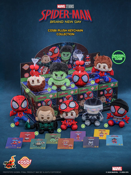 SPIDER-MAN - Brand New Day - Hot Toys Cosbi Plush - Colgante de Peluche / Caja Misteriosa