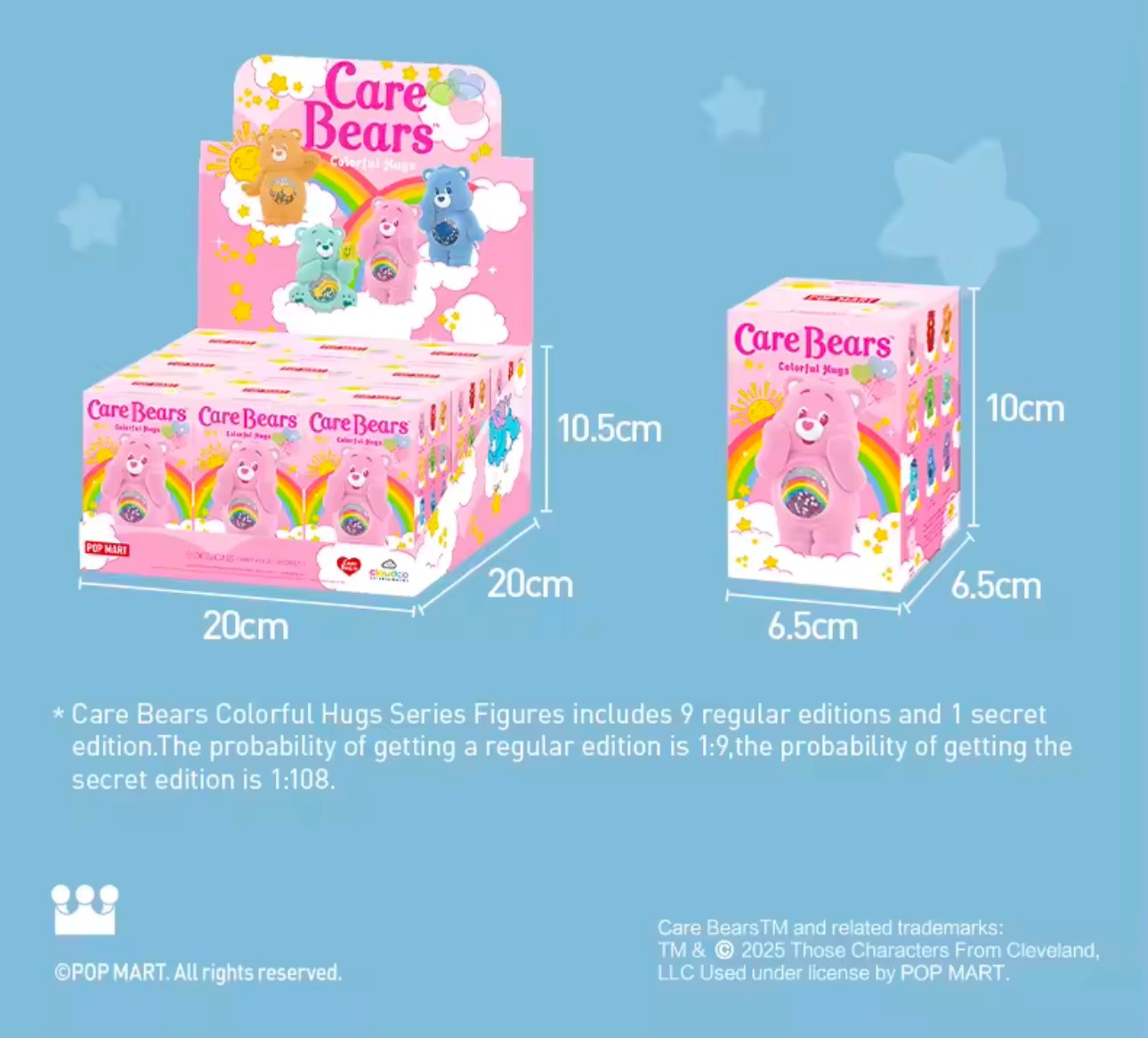 CARE BEARS - Colorful Hugs Serie - Figura Coleccionable / Caja Misteriosa