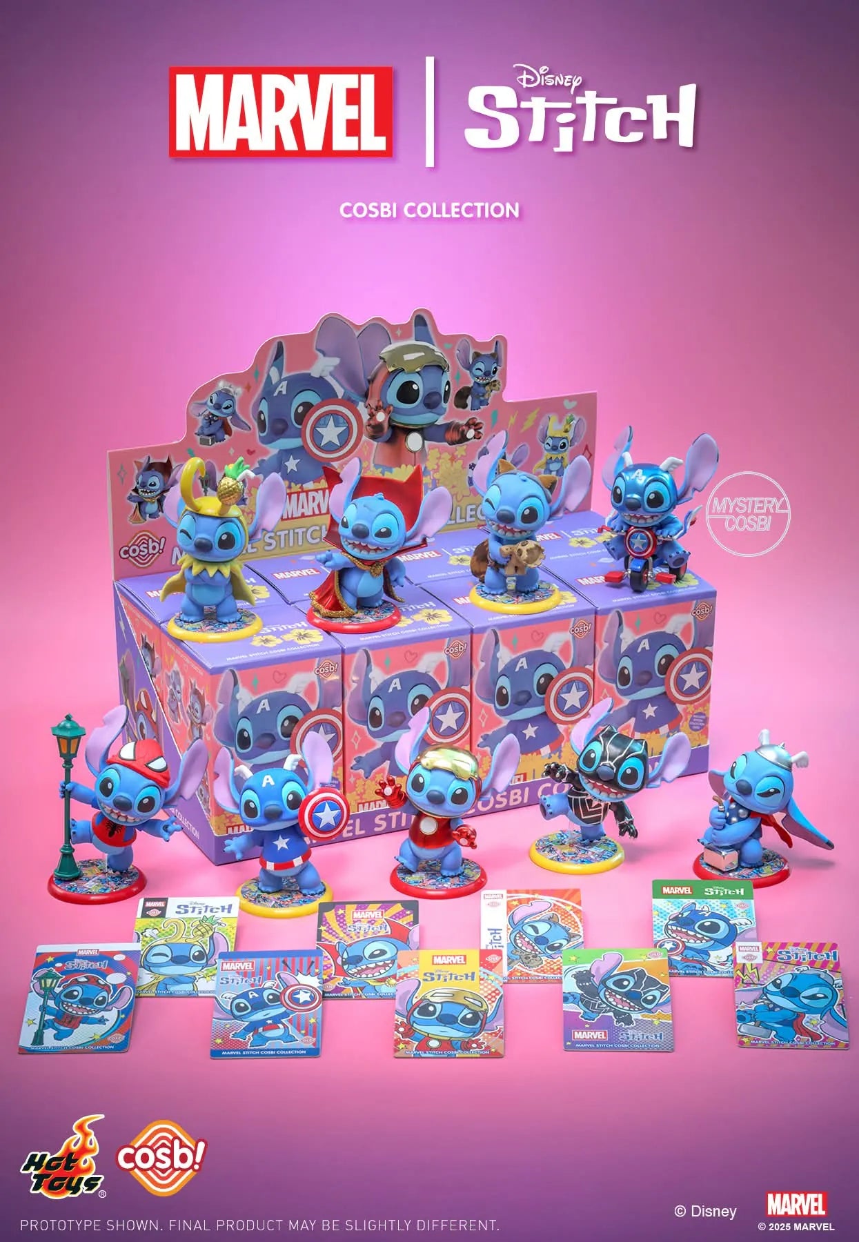 STITCH Disney + Marvel - Cosbi Collection - Figura Coleccionable / Caja Misteriosa