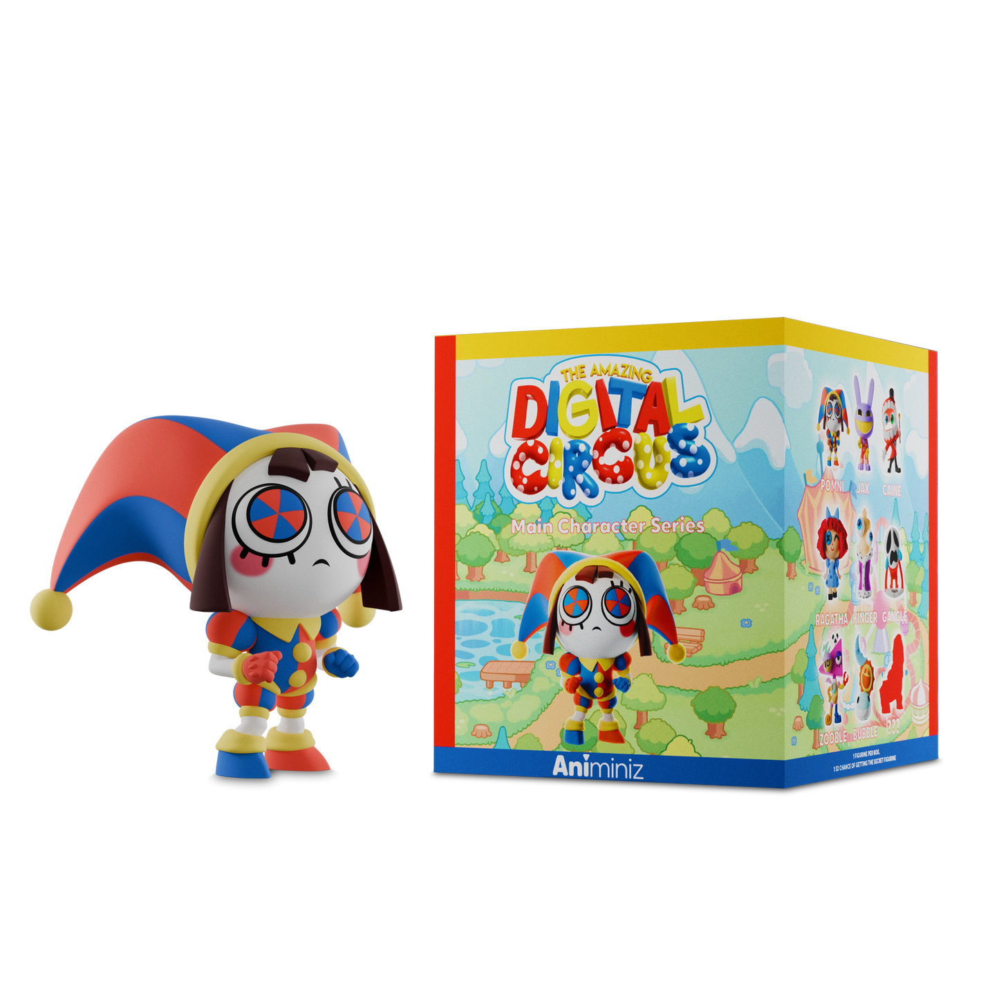 DIGITAL CIRCUS - El asombroso Circo Digital - Personajes Principales - Figura Coleccionable / Caja Misteriosa