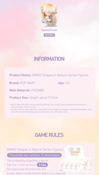 DIMOO World - Shapes in Nature Serie - Figuras Coleccionables / Caja Misteriosa