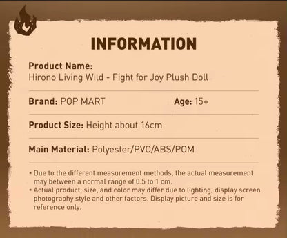 HIRONO Living Wild - Fight for Joy Serie - Peluche Coleccionable