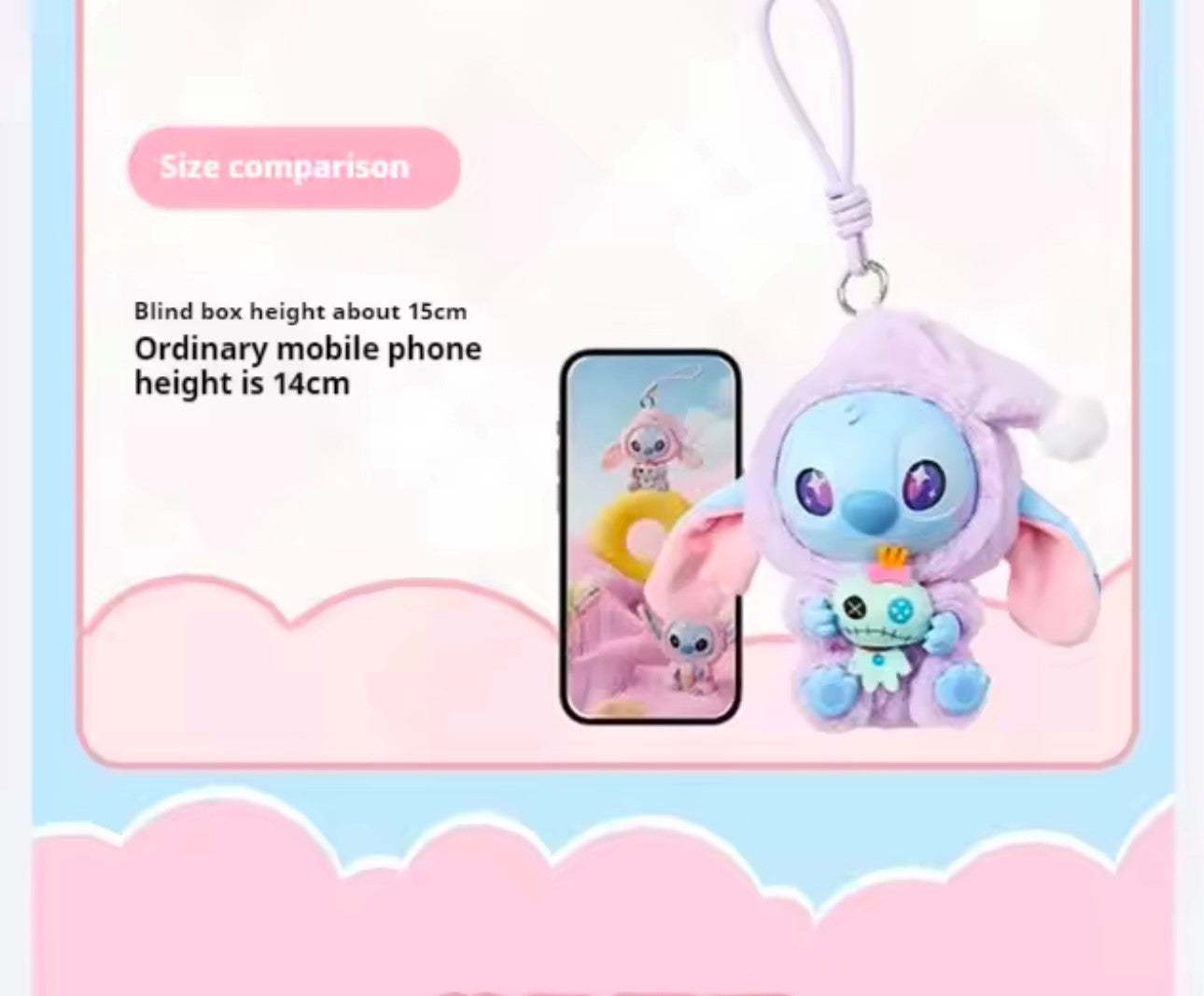 STITCH - Eat Something Before Serie - Peluche Coleccionable / Caja Misteriosa