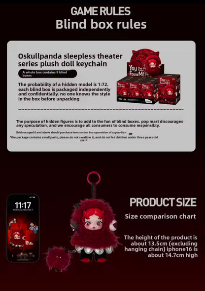 SKULLPANDA - You Found Me! Serie - Colgante de Peluche / Caja Misteriosa