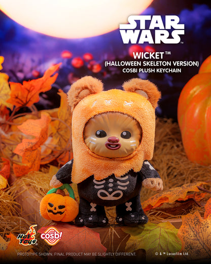 WICKET Esqueleto (Halloween version) - Star Wars Cosbi Plush Keychain Collection - Colgante de Peluche Coleccionable
