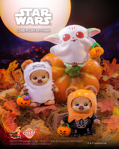 WICKET Esqueleto (Halloween version) - Star Wars Cosbi Plush Keychain Collection - Colgante de Peluche Coleccionable