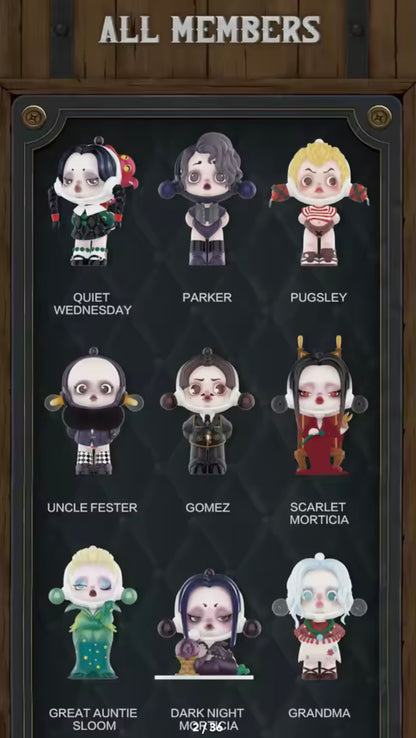 SKULLPANDA × THE ADDAMS FAMILY Series - Figura Coleccionable / Caja Misteriosa