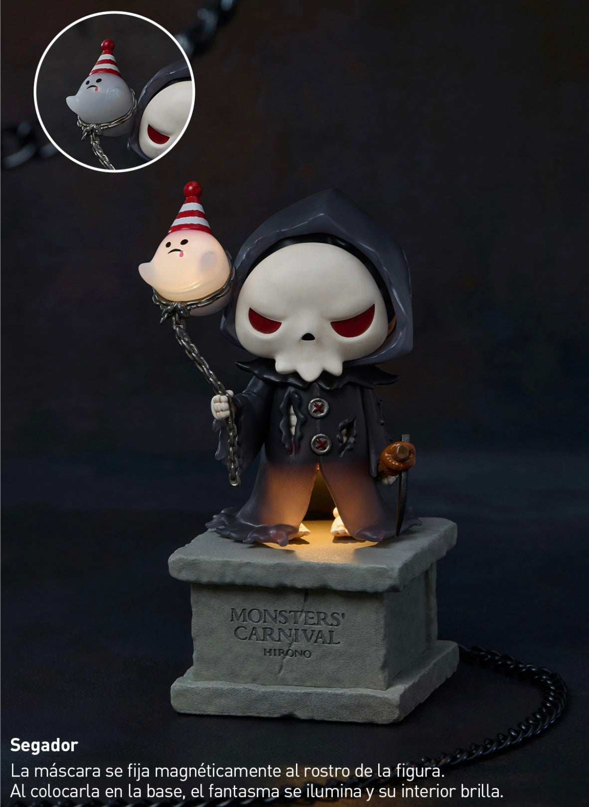 HIRONO x Parque Misterioso / Monsters Carnival Series (+ Pedestal fantasmal con luz) - Figura Coleccionable / Caja Misteriosa