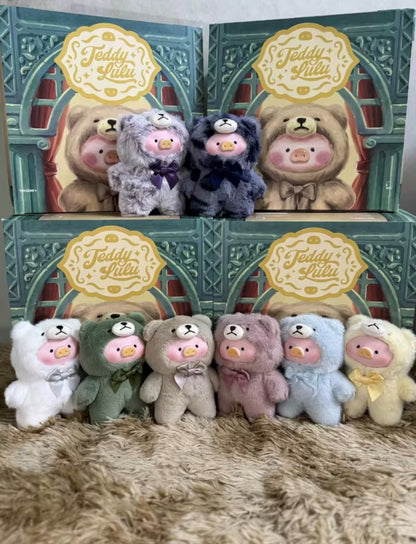 TEDDY - LULU PIG Serie - Colgante de Peluche / Caja Misteriosa