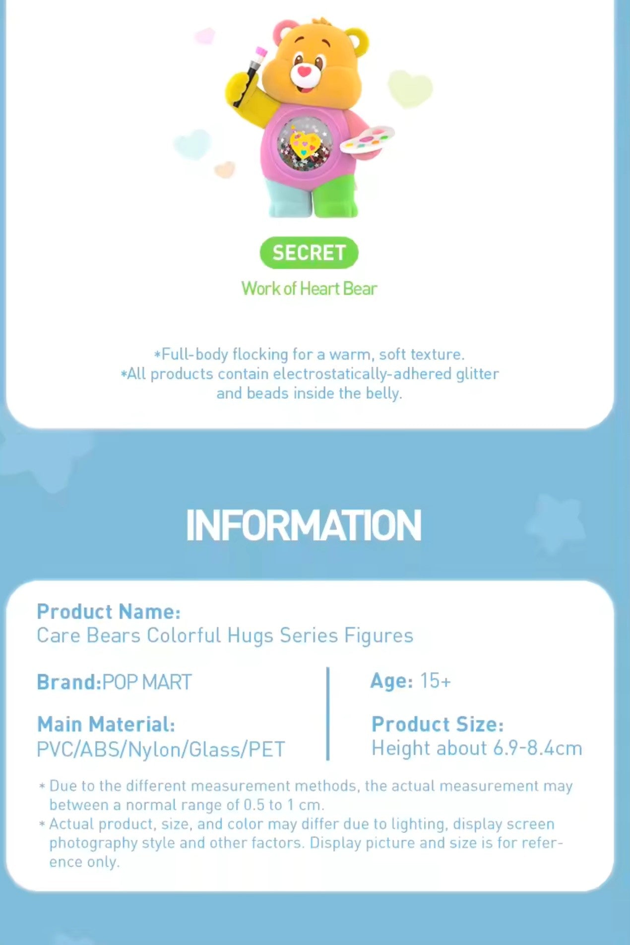 CARE BEARS - Colorful Hugs Serie - Figura Coleccionable / Caja Misteriosa