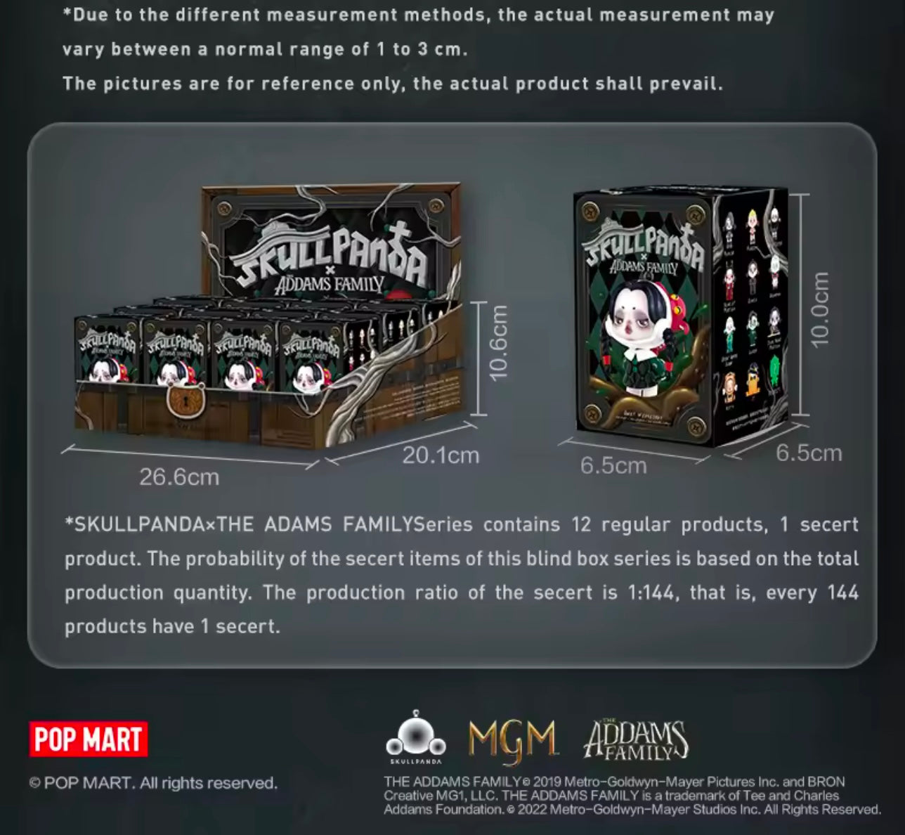SKULLPANDA × THE ADDAMS FAMILY Series - Figura Coleccionable / Caja Misteriosa