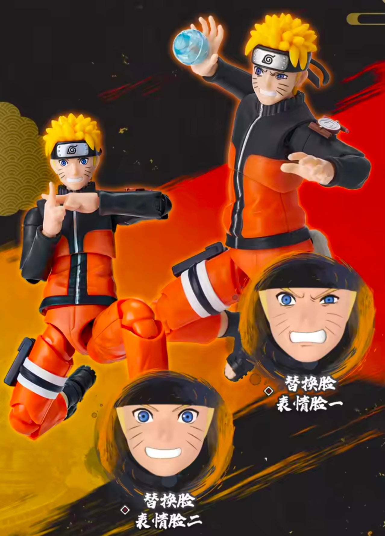 NARUTO UZUMAKI - Naruto Shippuden Serie - Champion Class Blokees - Figura Coleccionable / Model Kit