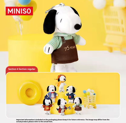 SNOOPY - 75th Aniversary Peanuts Serie - Colgante de Peluche / Caja Misteriosa