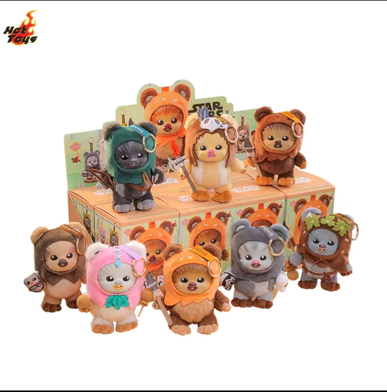 Ewoks Cosbi - Star Wars - Colgante de Peluche / Caja Misteriosa