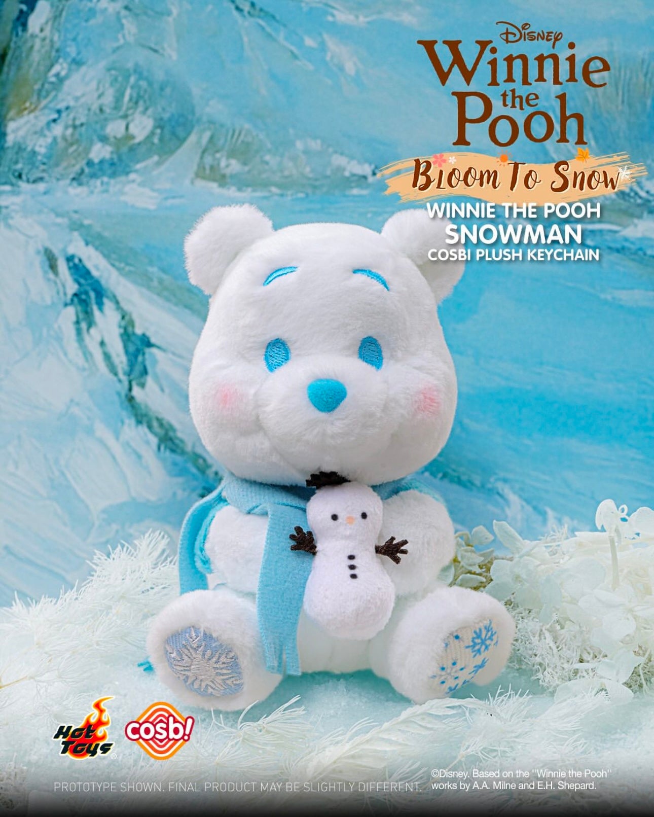 WINNIE THE POOH - Bloom to Snow Series - Cosbi Plush Keychain Collection - Colgante de Peluche Coleccionable / Caja Misteriosa