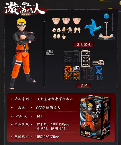 NARUTO UZUMAKI - Naruto Shippuden Serie - Champion Class Blokees - Figura Coleccionable / Model Kit