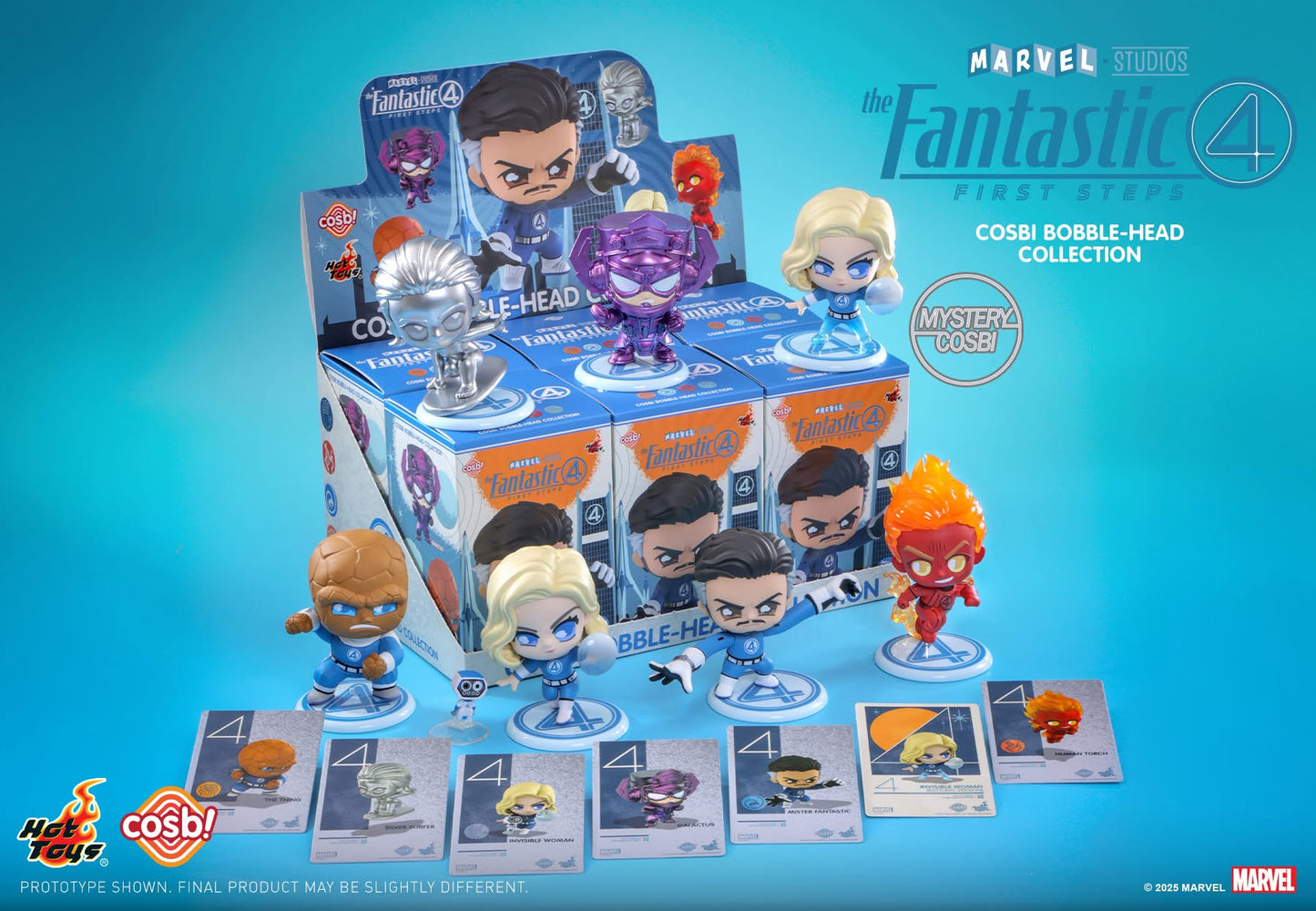SILVER SURFER - Fantastic Four / 4 Fantásticos - Cosbi Bobble-Head Collection - Figura Coleccionable