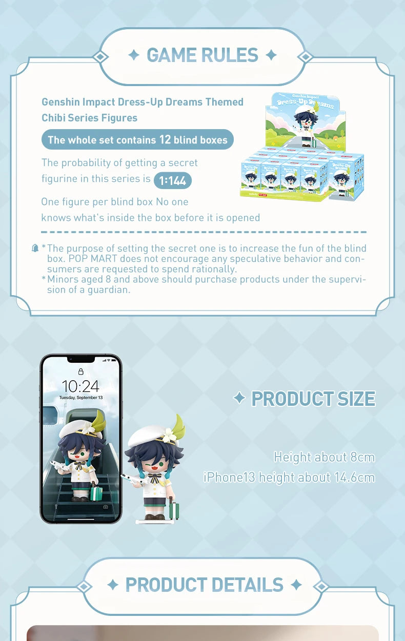 GENSHIN IMPACT - Dress Up Dreams Themed Chibi Serie - Figura Coleccionable / Caja Misteriosa (PEDIDO)